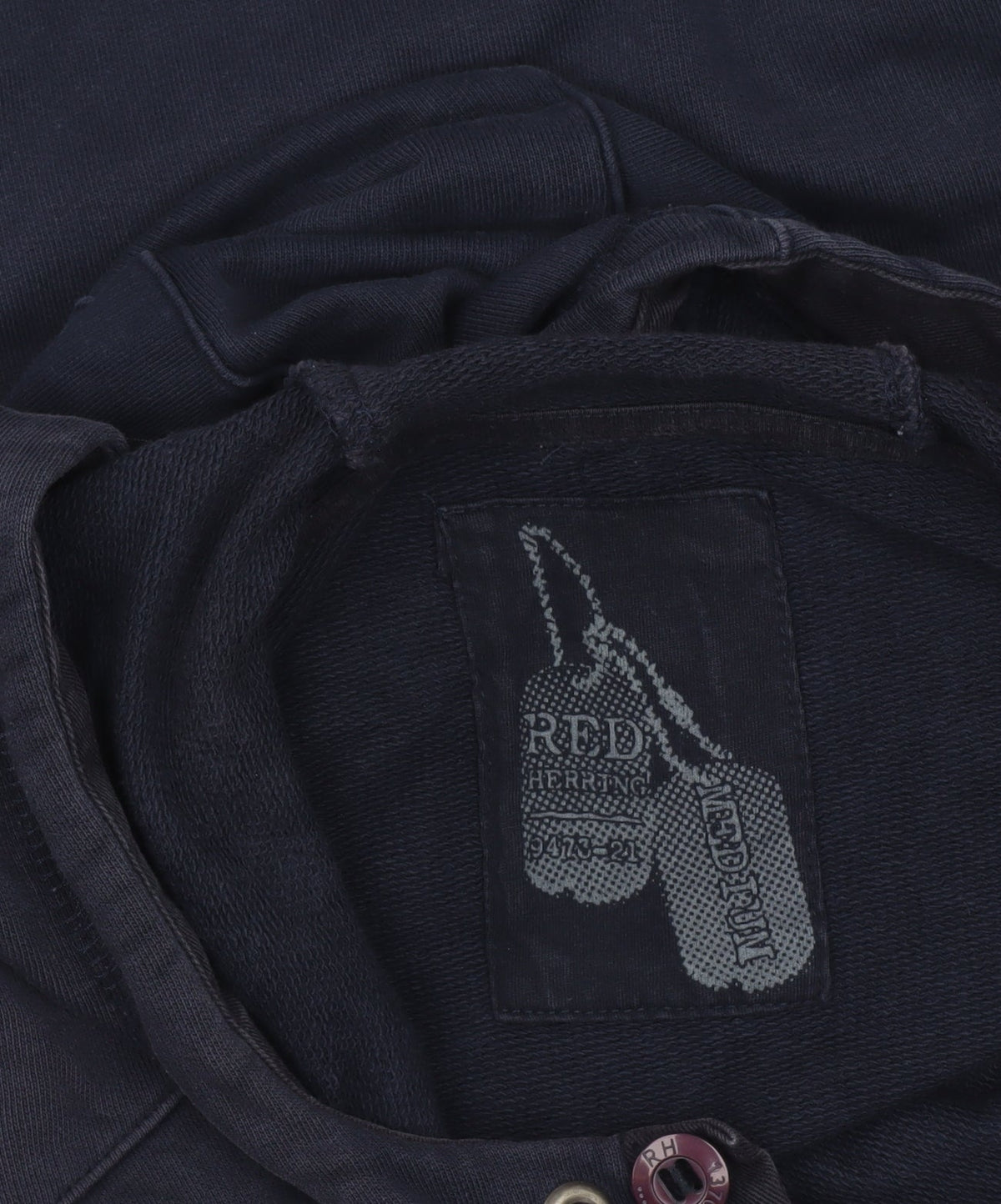Red Herring Men's Navy Blue Pullover Hoodie Size M Cotton