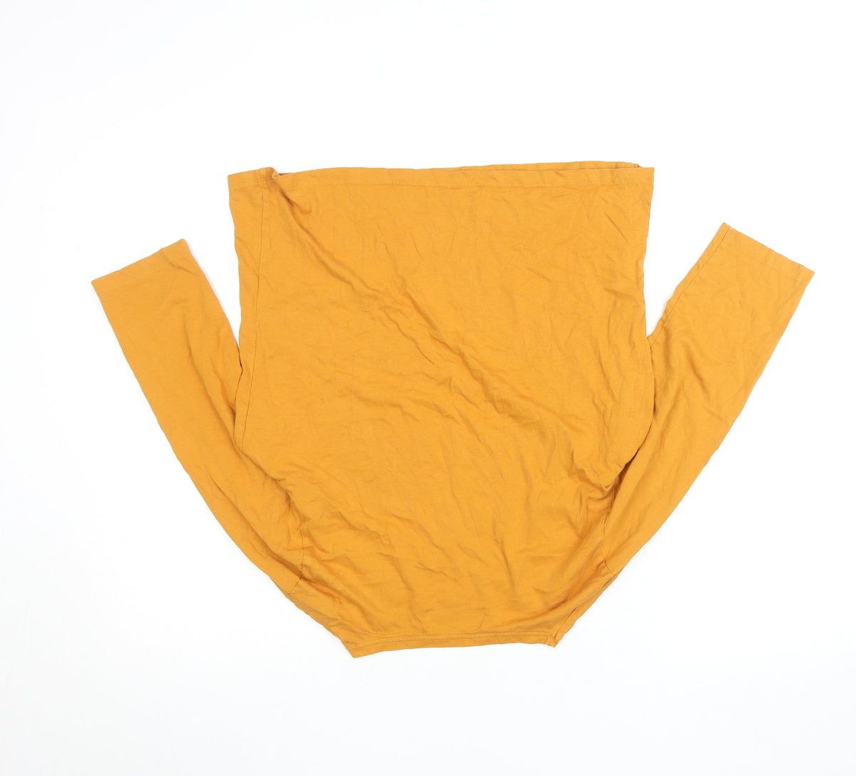 Paco Coastal Women’s Yellow Cotton Beaded V-Neck 3/4 Sleeve T-Shirt Size 12