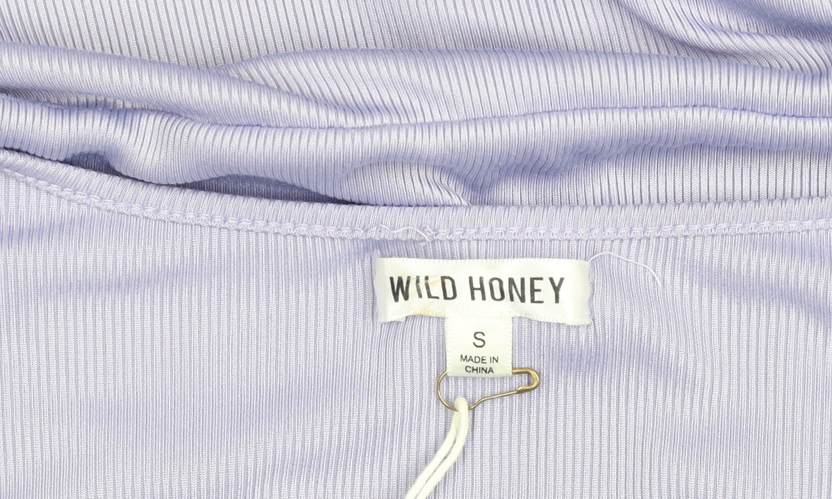 Wild Honey Women’s Purple Bodycon Mini Dress Size S Long Sleeve
