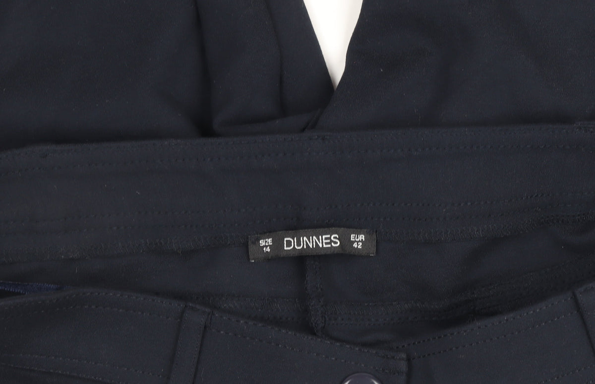 Dunnes Womens Black Size 14 Slim Fit Stretch Trousers