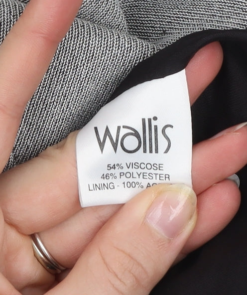 Wallis Petite Women's Grey Blazer Size 12 Classic Work Jacket