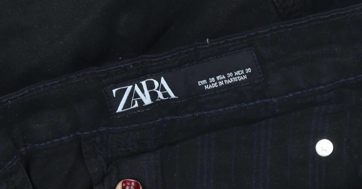 ZARA Men Black Slim Skinny Jeans Size 30 Dark Wash Denim