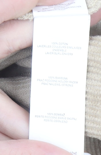 Denim Co Women Beige Corduroy A-Line Belted Skirt Size 4