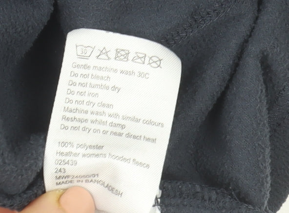 Mountain Warehouse Women's Navy Fleece Hoodie Size 12 Regular Fit