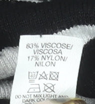 Dunnes Stores Women’s Black White Striped Crew Neck Pullover Jumper Size S