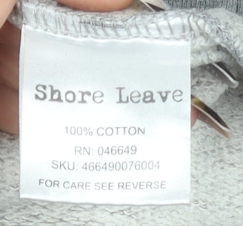 Shore Leave Urban Outfitters Grey Cotton Pullover Hoodie L Women