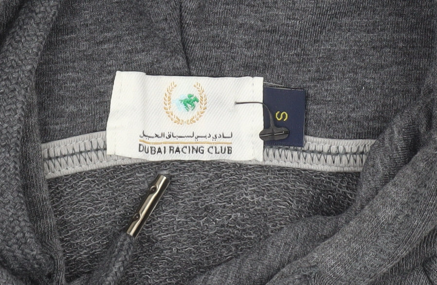 Dubai Racing Club Men's Grey Pullover Hoodie Size S Sports Style