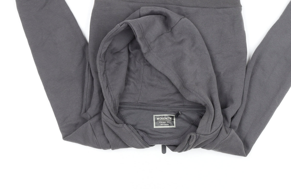 McKenzie Boys Grey Full Zip Hoodie 9-10 Years Hooded Fleece Sweatshirt
