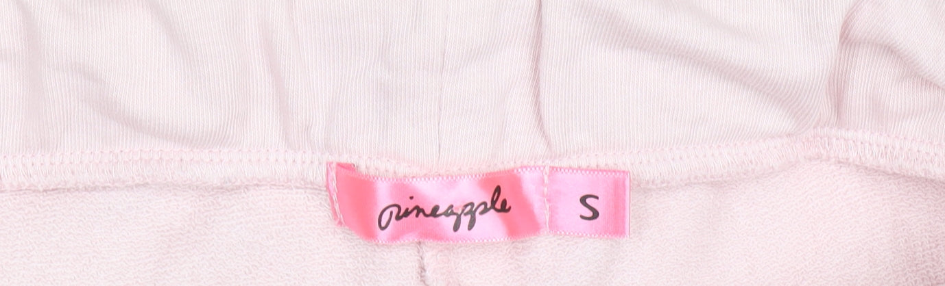 Pineapple Womens Pink Jogger Sweatpants S Regular Fit Cotton Blend