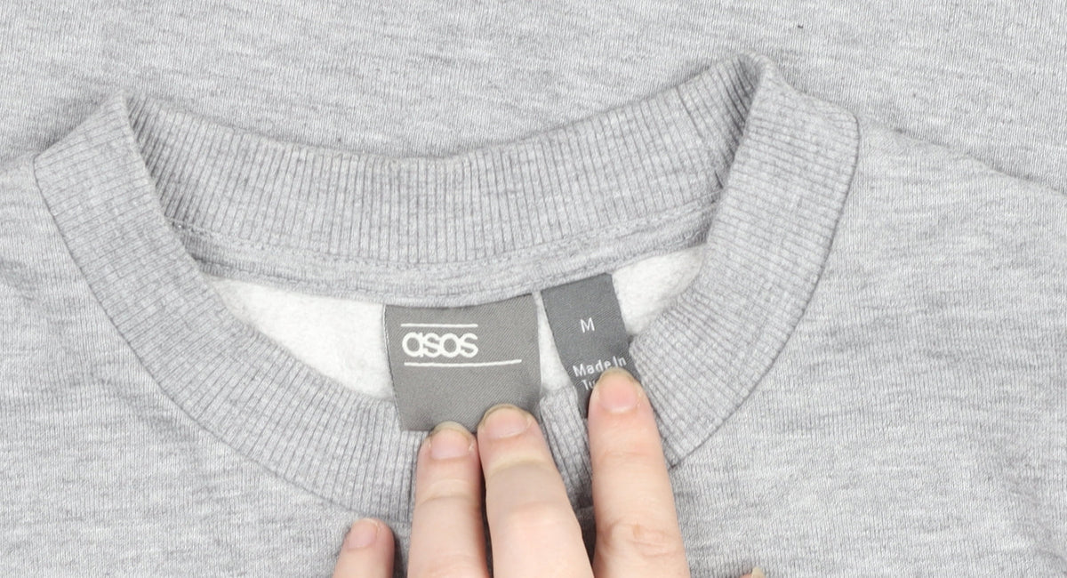 ASOS Women Grey M Crew Neck Pullover Sweatshirt