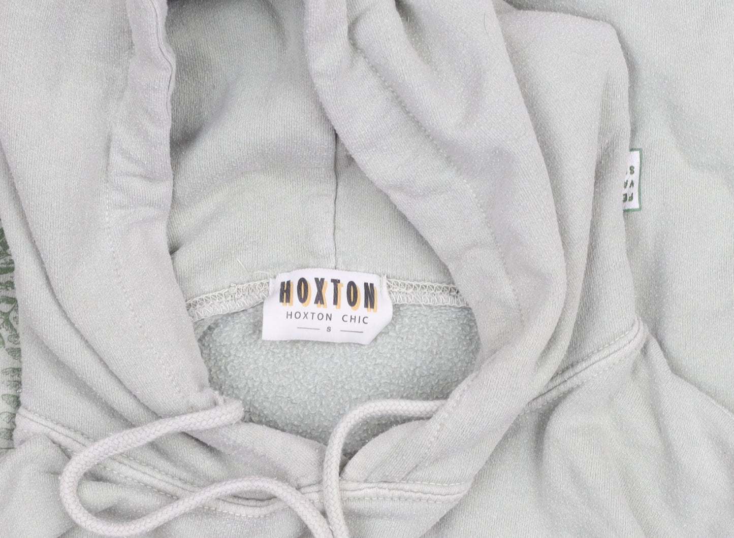 Hoxton Chic Men's Green Pullover Hoodie Size S Nature Graphic Fleece