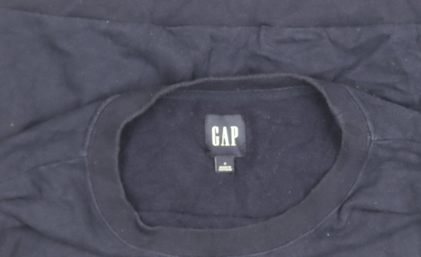 GAP Womens Navy Blue Pullover Sweatshirt Size S Crew Neck Classic Fit