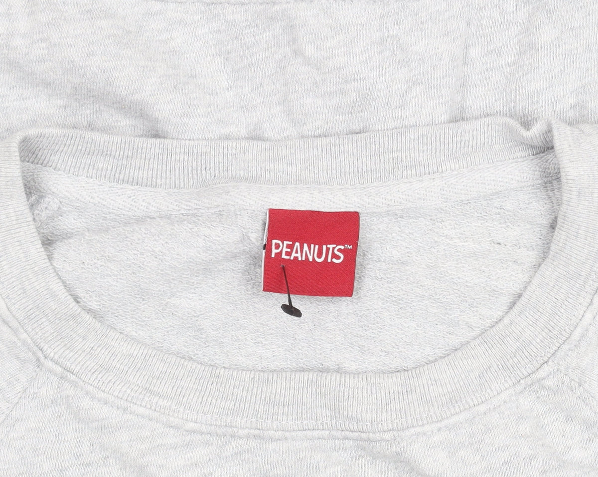 Marks & Spencer Peanuts Women Grey Marl Size 10 Crew Neck Sweatshirt