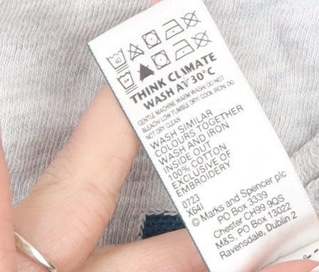 Marks & Spencer Women Grey Amour Paris Pullover Sweatshirt M