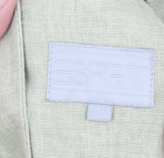 Esprit Women's Beige Linen Single-Breasted Blazer Size M