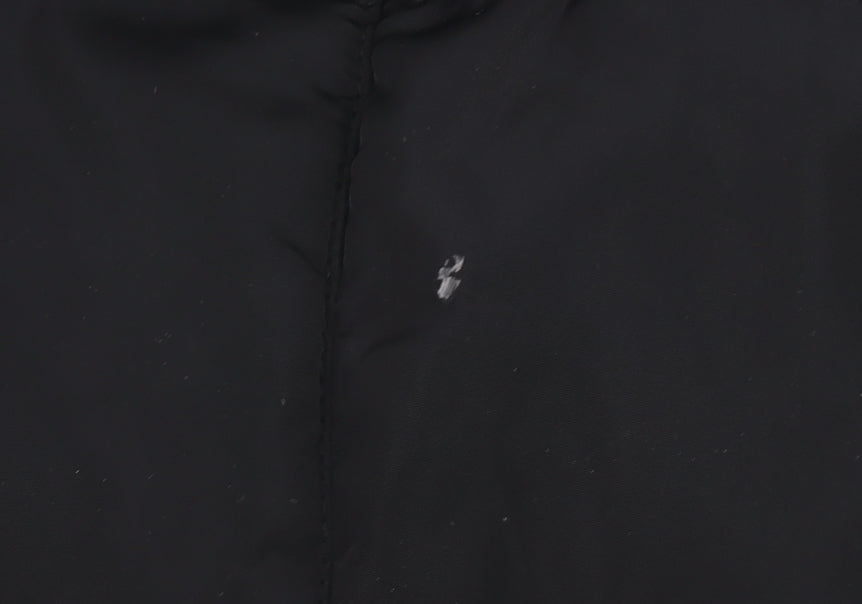 H&M Womens Black Puffer Jacket Size 8 Hooded Winter Coat