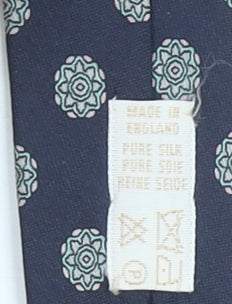 Trevelyan of Jermyn Street Men's Blue Pure Silk Patterned Tie