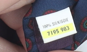 Marks & Spencer St Michael Men's Blue Silk Patterned Tie