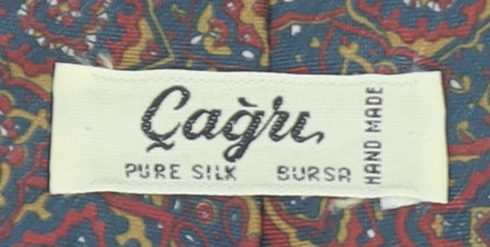 Çağrı Handmade Men's Multicoloured Geometric Pure Silk Slim Tie