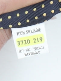 Marks & Spencer St Michael Men's Navy Gold Polka Dot Silk Tie