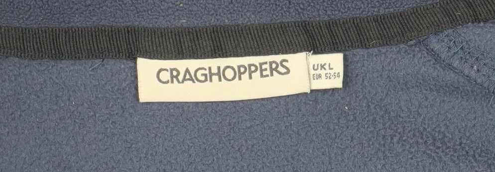 Craghoppers Mens Blue Fleece 1/2 Zip Pullover Sweatshirt Size L
