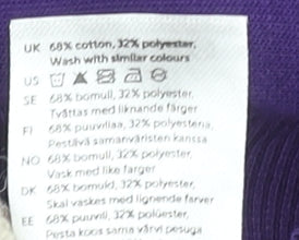 Lindex Women's Purple Puff Sleeve Sweatshirt Size S