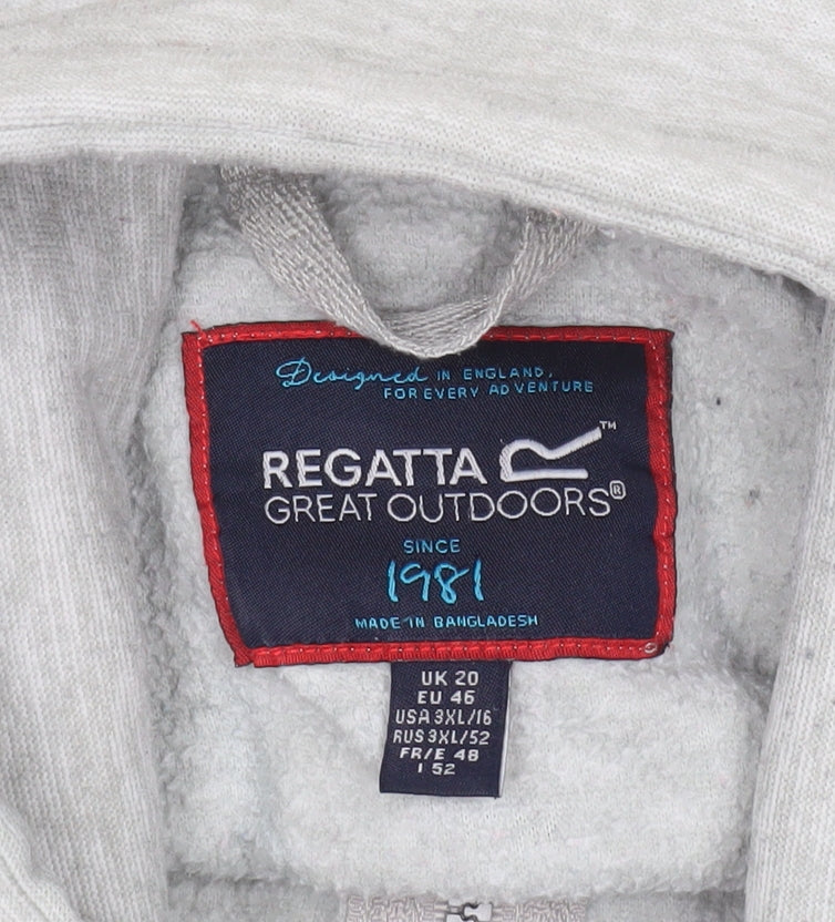 Regatta Womens Grey Full Zip Fleece Jacket Size 20