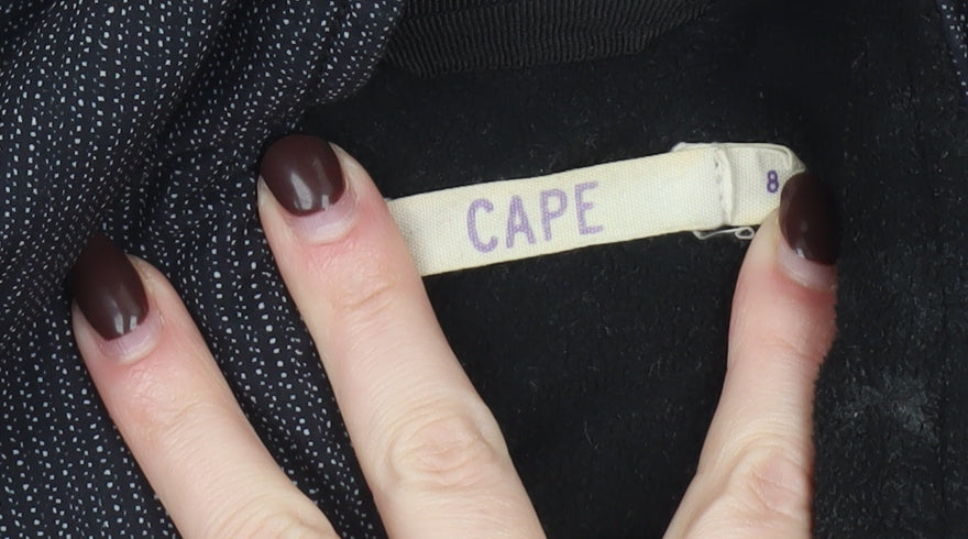 Cape Women's Black Size 8 Softshell Jacket Lightweight Zip Up
