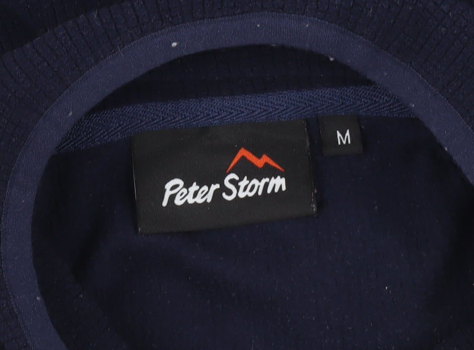 Peter Storm Men's Blue Fleece 1/4 Zip Pullover Sweatshirt M