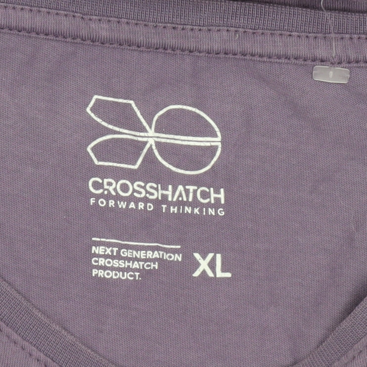Crosshatch Men's Purple XL Graphic Logo Cotton T-Shirt