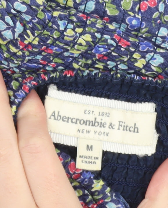 Abercrombie & Fitch Womens Multicoloured Floral Strapless Short Dress M