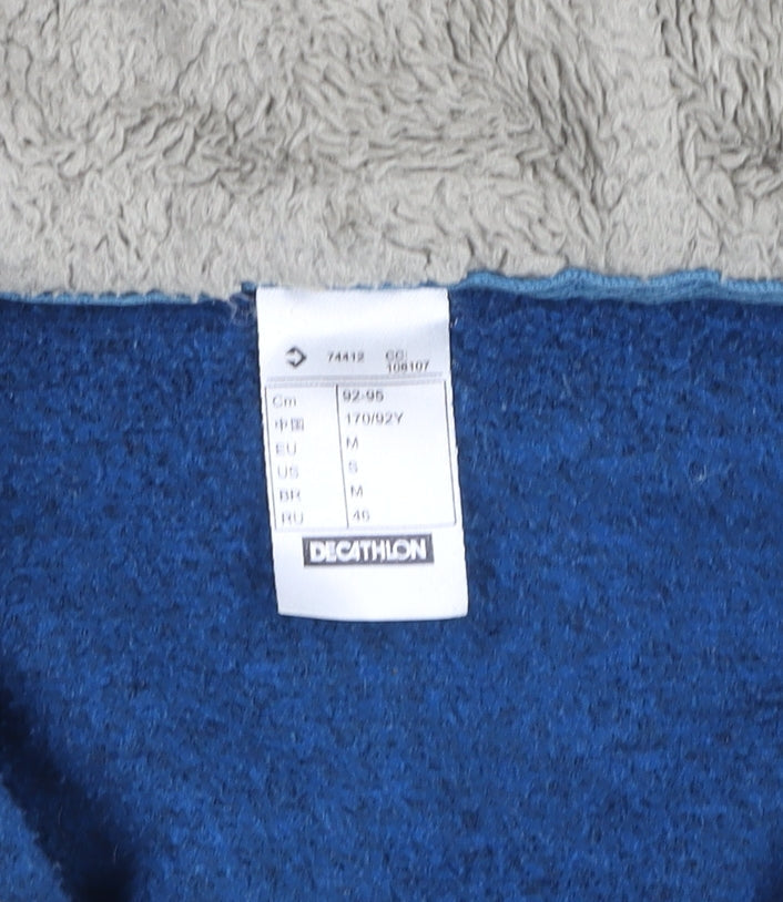 Quechua Women's Blue Hooded Fleece Jacket Size 12 Regular