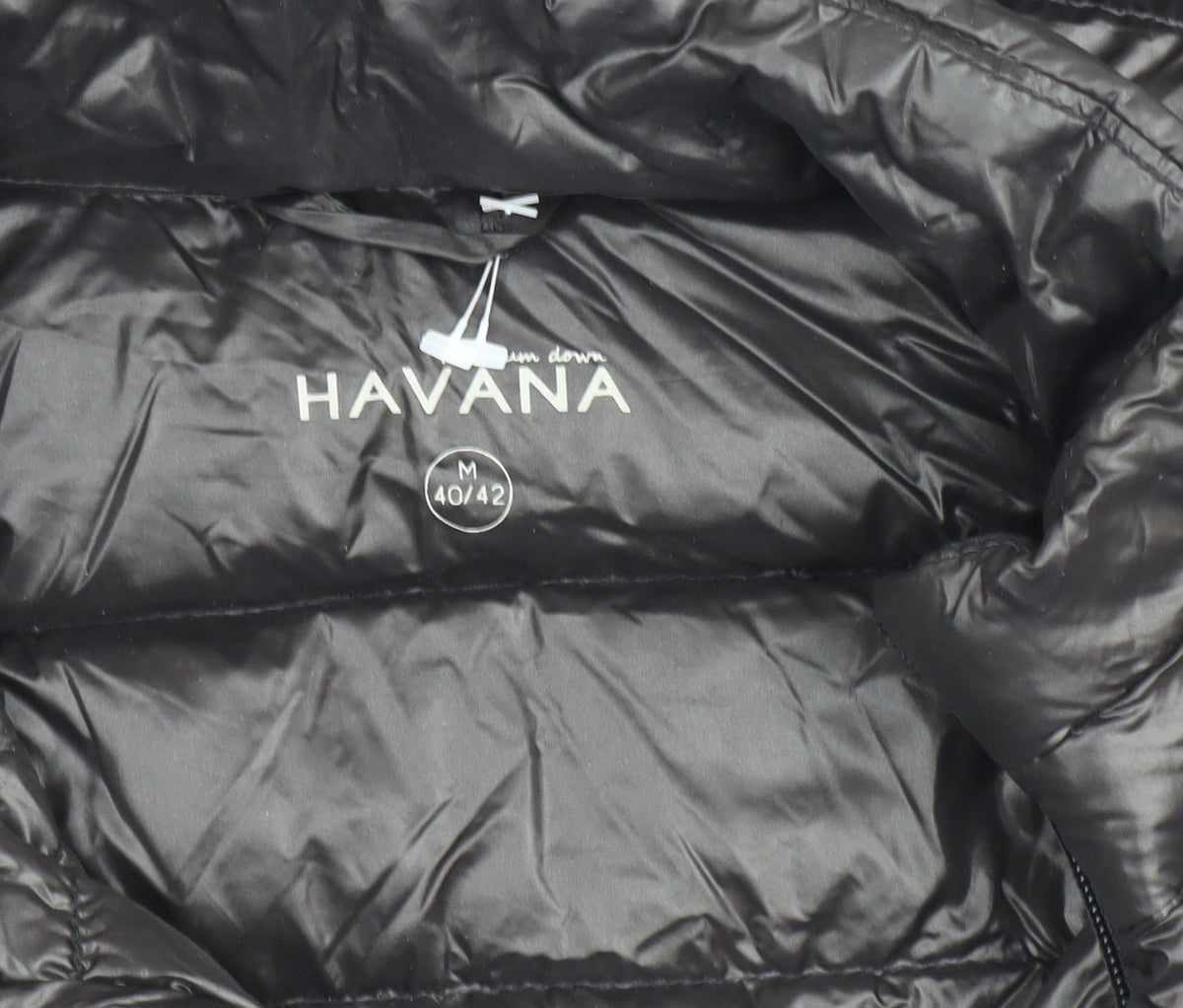 HAVANA Women's Black M Down Puffer Jacket Quilted Zip Lightweight