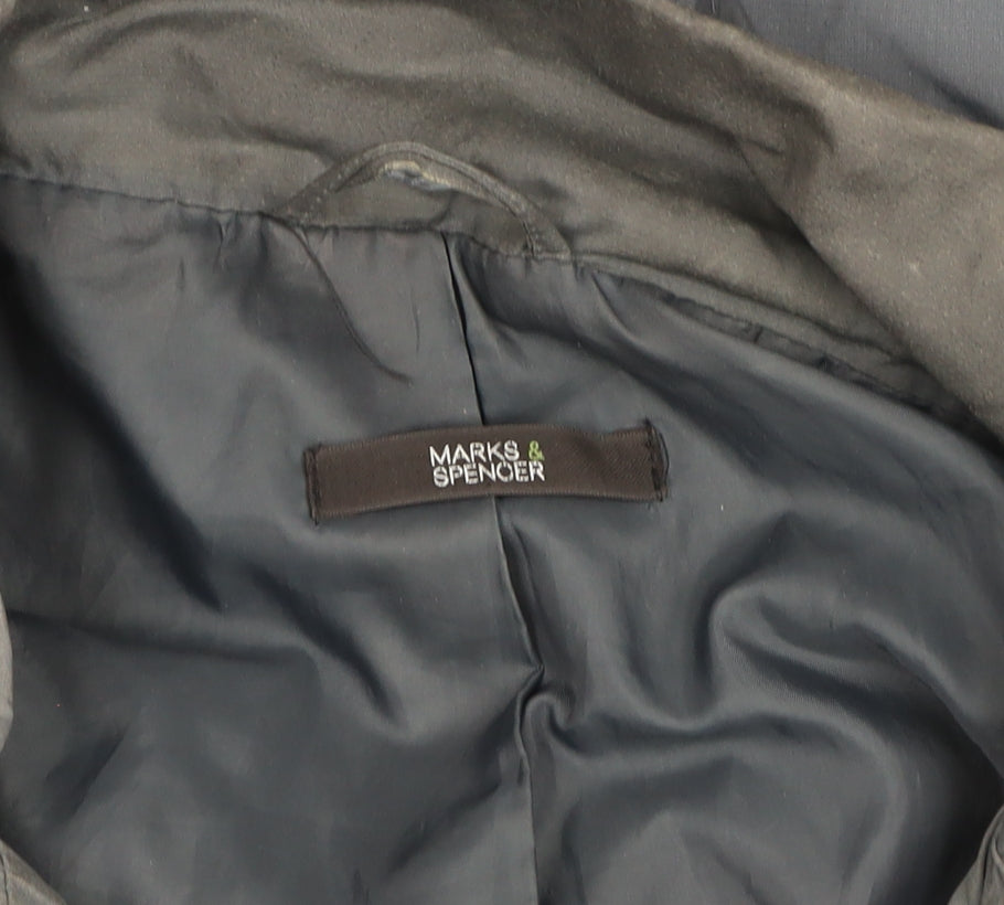 Marks and Spencer Women’s Grey Hooded Parka Coat Size 16