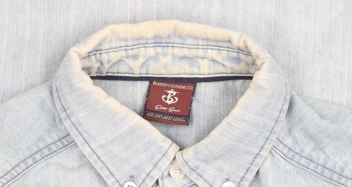Blakely Clothing Co. Men’s Light Blue Denim Button-Up Shirt XS