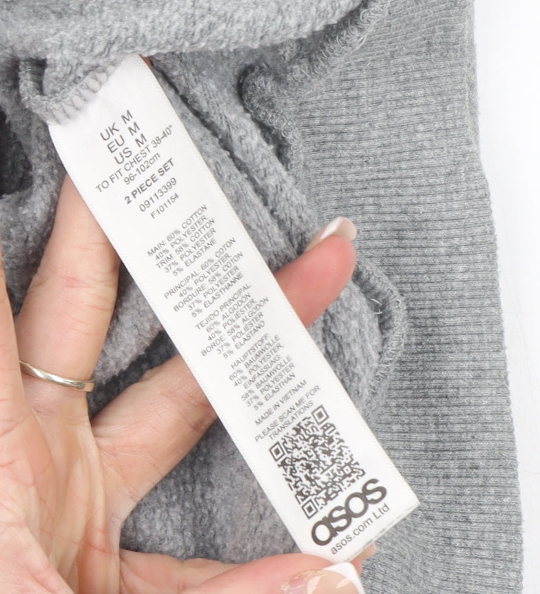 ASOS Men’s Grey Pullover Hoodie Size M Regular Fit