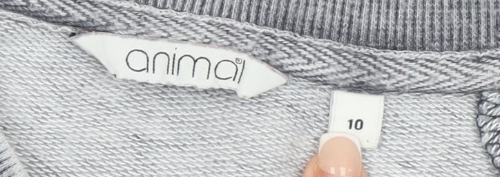 Animal Womens Grey Logo Sweatshirt Size 10 Classic Fit