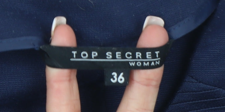 Top Secret Women Blue Size 8 Slim Fit Zip Jacket