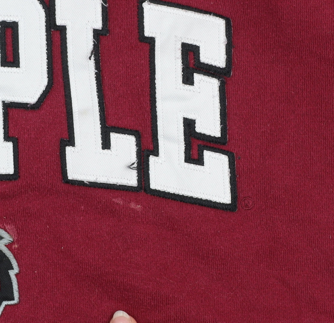 Stadium Athletics Men Red Temple Pullover Hoodie Size S