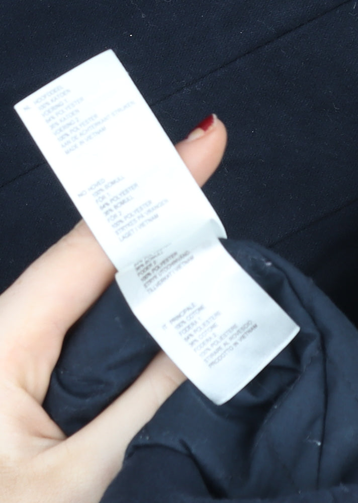 White Stuff Women's Blue Hooded Parka Coat Size 10