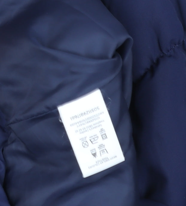 Tu Men Blue Puffer Waistcoat Size 20 Quilted Zip Lightweight Vest