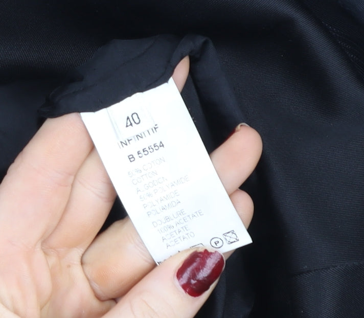 Infinitif Paris Women's Black Size 12 Slim Fit Short Jacket