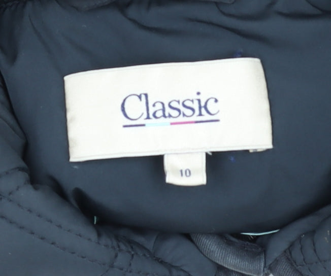Classics Women's Black Quilted Waistcoat Size 10 Lightweight Gilet