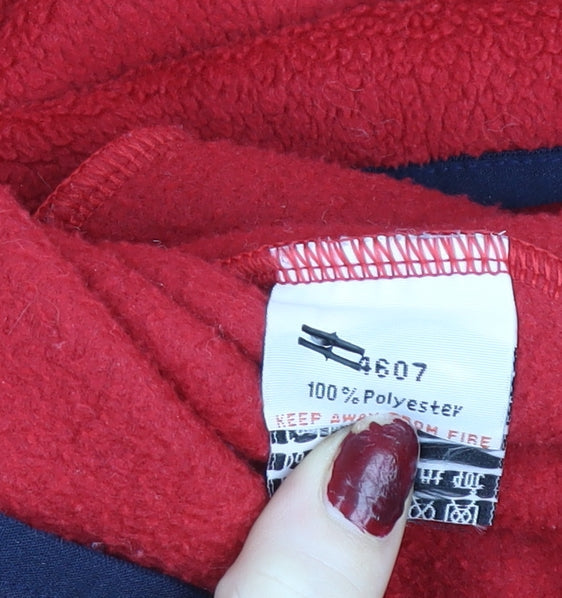 Mini Boden Boys Red Fleece Bodywarmer Waistcoat 11-12 Years Full Zip Polyester