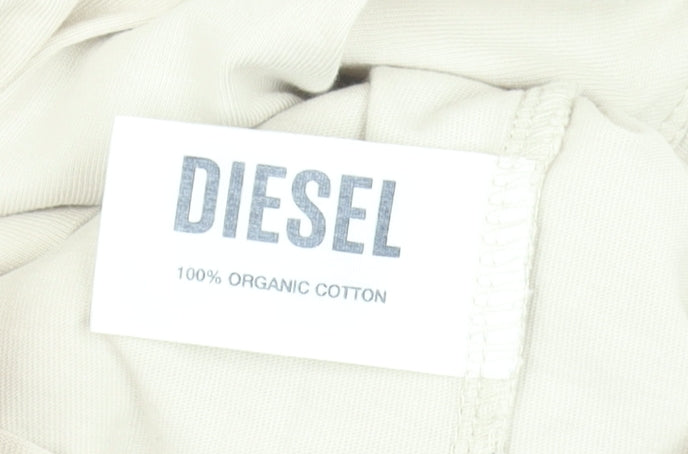Diesel Men's Beige XL Crew Neck Cotton Short Sleeve T-Shirt