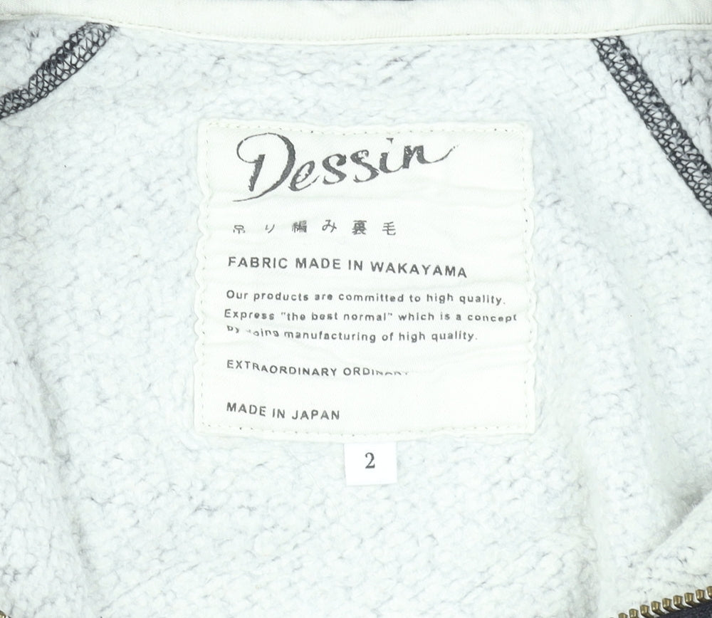 Dessin Girls Black Full Zip Fleece Hoodie Size 2 Years Made in Japan