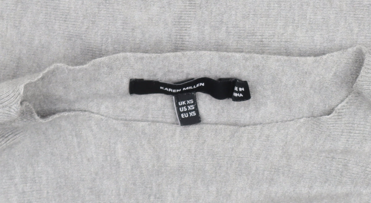 Karen Millen Women's Grey Knit Pullover Jumper XS