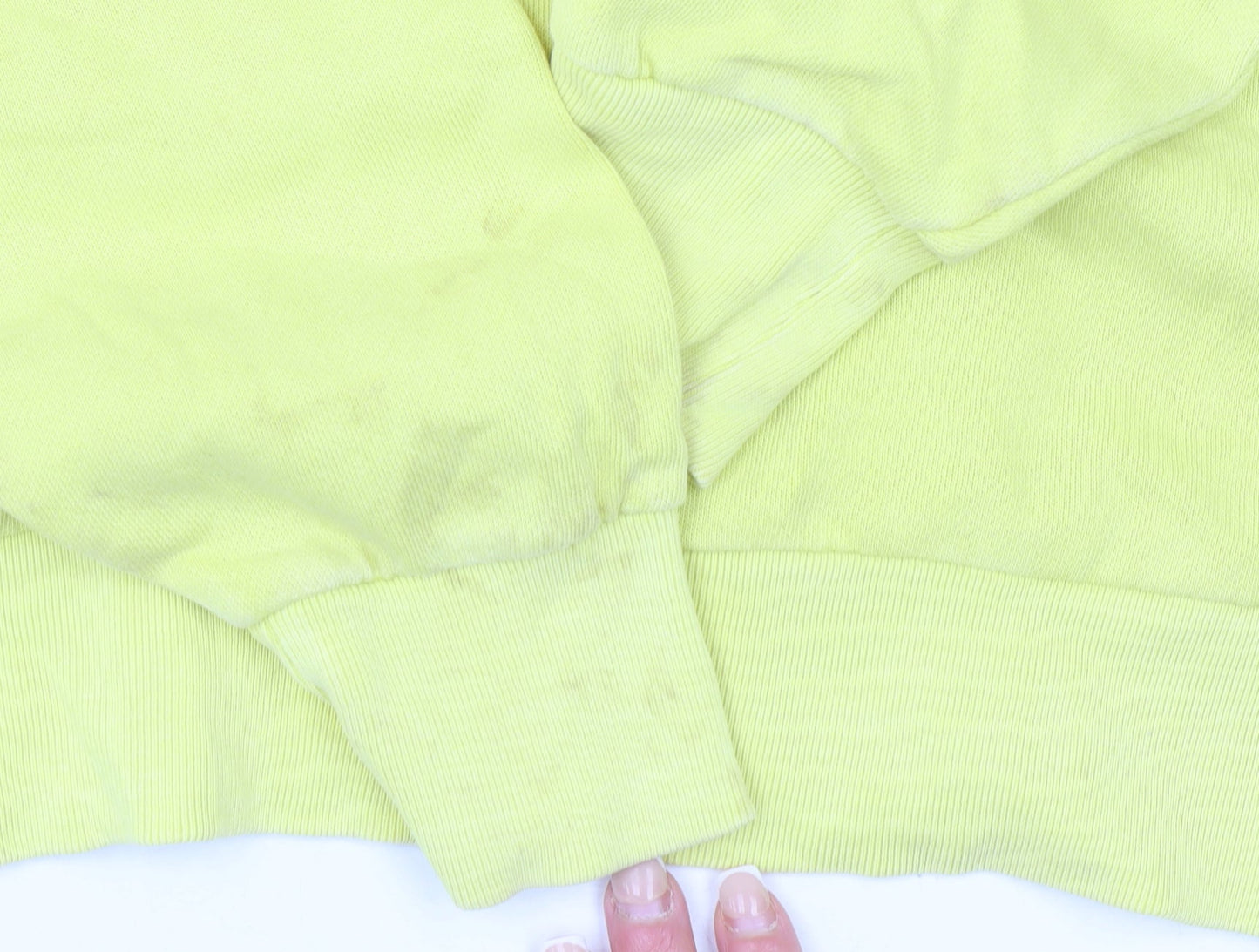 Gap Women Yellow Pullover Hoodie Small Cotton Blend Sweatshirt