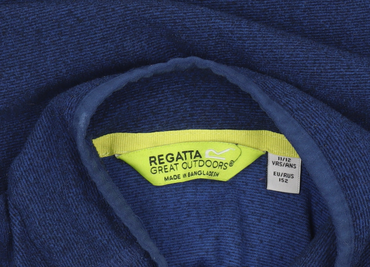 Regatta Boys Blue Fleece 1/4 Zip Outdoor Sweatshirt 11-12 Years
