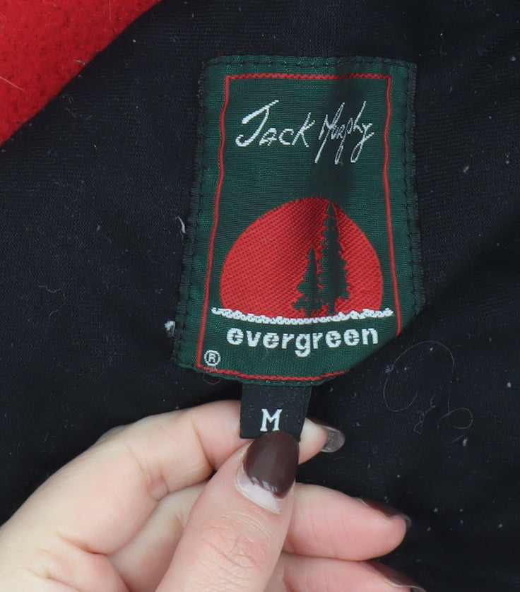 Jack Murphy Men’s Red Fleece Jacket Zip Front Medium Outdoor Warmwear
